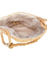 Easy Breezy - Woven Bucket Handbag With Wooden Handle thumbnail number 3