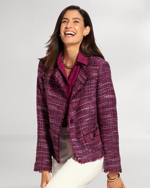Fringed Tweed Jacket