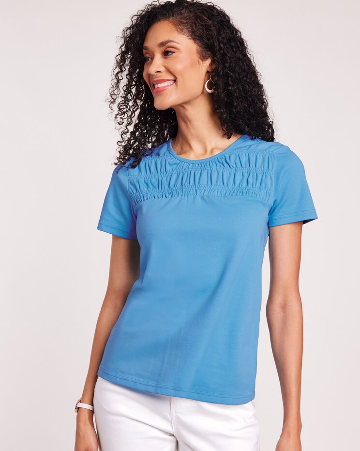 Essential Knit Smocked Top image number 1
