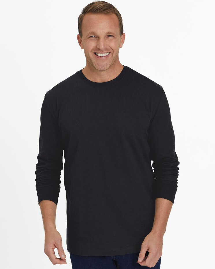 John Blair Everyday Jersey Knit Long-Sleeve No-Pocket Crew Neck Tee image number 1