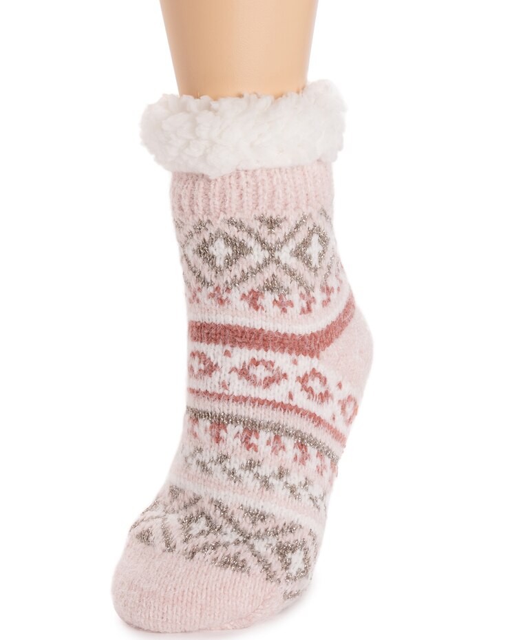 MUK LUKS Chenille Eyelash Mix Cabin Socks image number 3