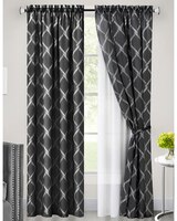 Bombay Double Layered Rod Pocket Window Curtain Panel thumbnail number 2