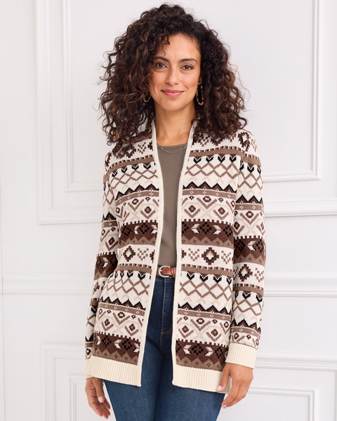 Patterned Cardigan Sweater