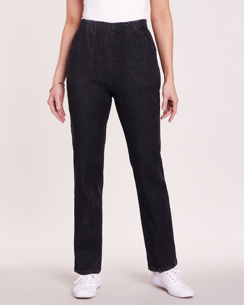 DenimEase Full-Elastic Classic Pull-On Jeans