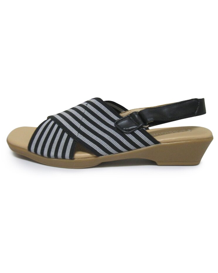 Elastic X Strap Sandal By Classique image number 1