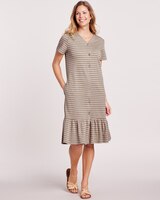 Essential Knit Flounce Hem Dress thumbnail number 1