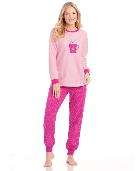 Novelty Appliqué Fleece Pajama Set