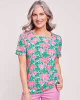 Slub Knit Square Neck Top thumbnail number 1