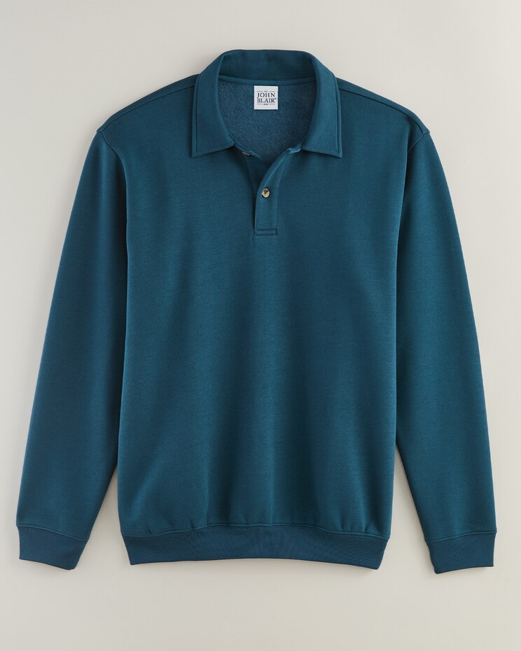 John Blair® Supreme Fleece Polo image number 4