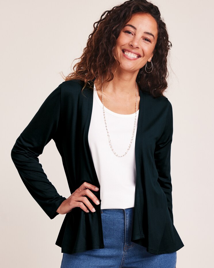 Knit Crepe Jacket image number 1