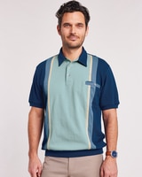 John Blair® Colorblock Banded Bottom Polo thumbnail number 1