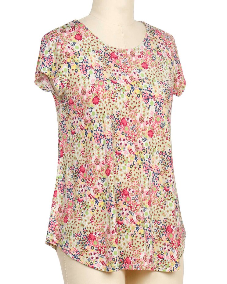 Southern Lady Vacation Perfect Cap Sleeve Print Top image number 1