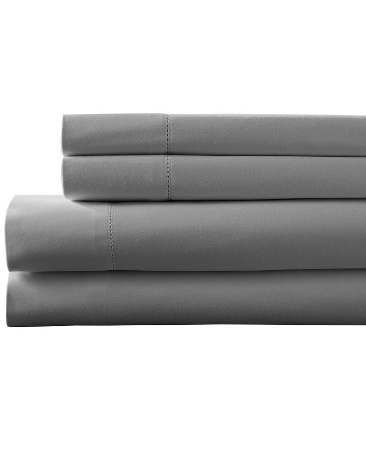 400 Thread Count Hemstitch Cotton 4PC Sheet Set image number 1
