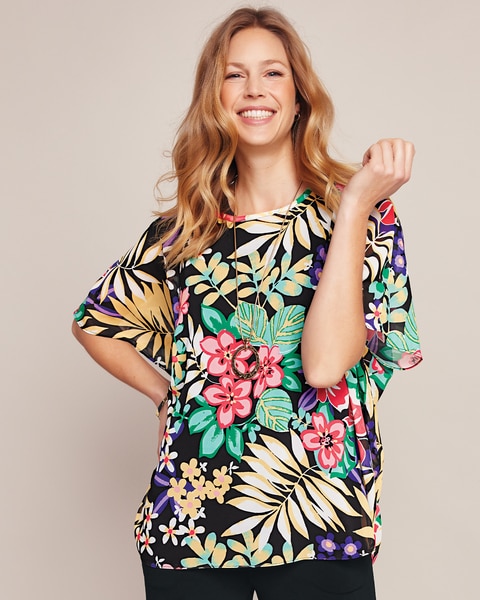 Sheer Poncho with Tank
