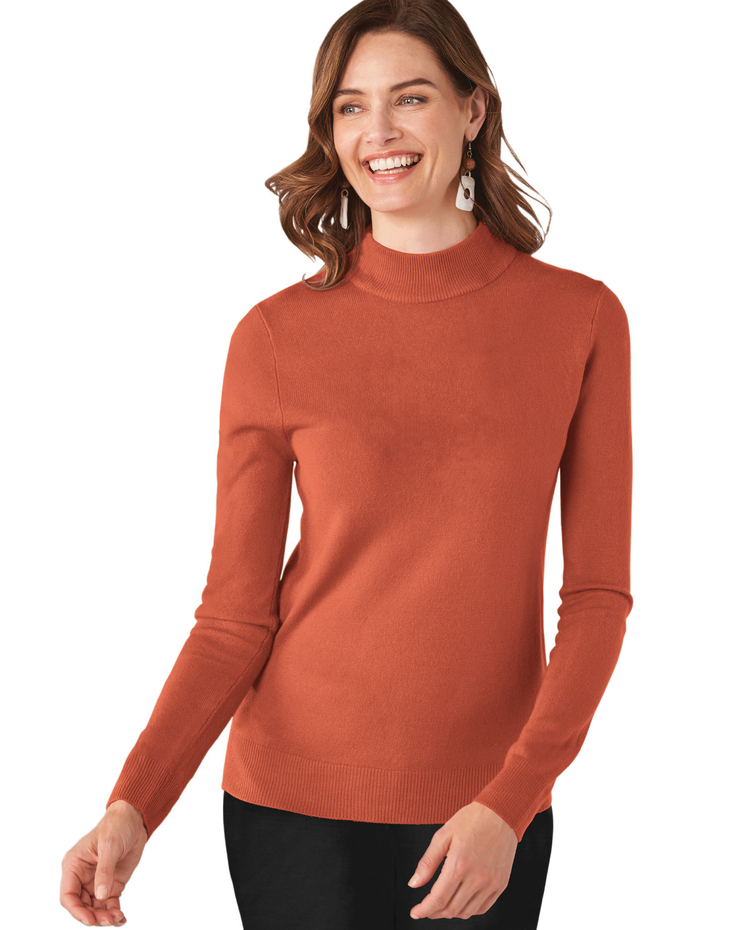 Cashmere-Like Long-Sleeve Sweater image number 1