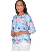 Alfred Dunner® Stained Glass Grommet Hem Top thumbnail number 3