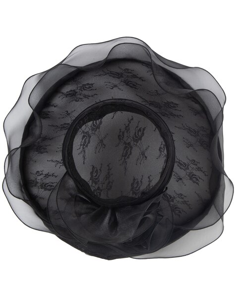 Stiff Mesh Organza Dress Hat With Wire Brim