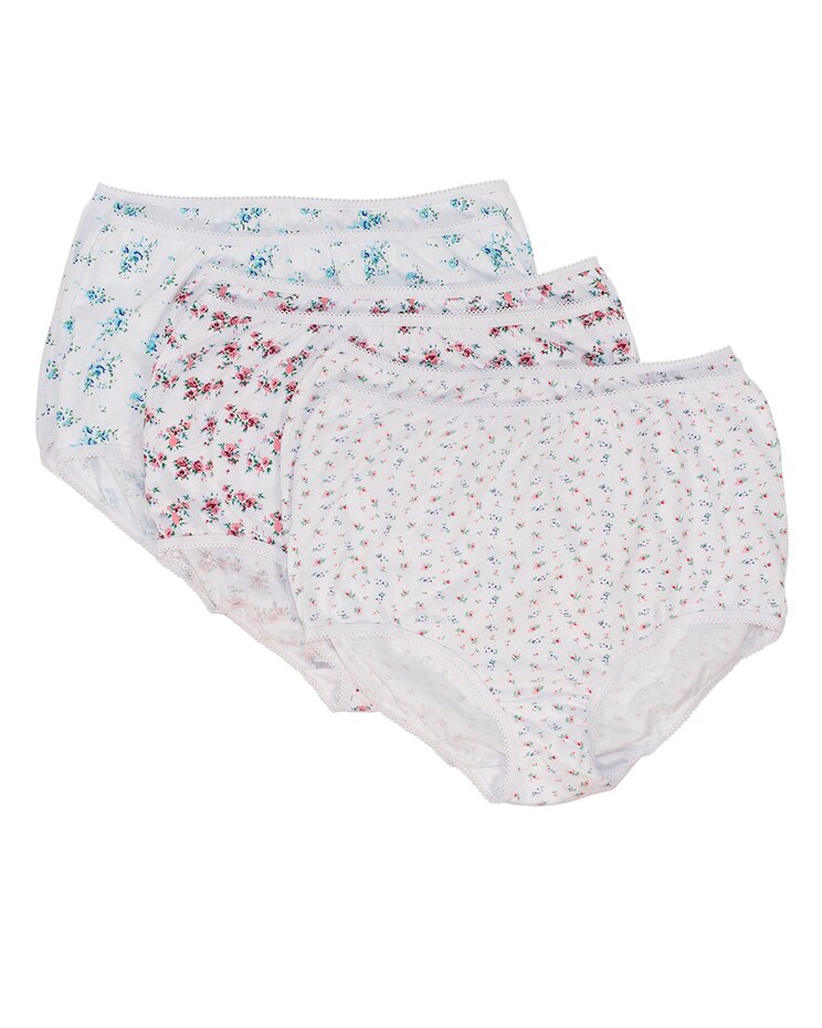 100% Printed Cotton Full Coverage Panty, 6-Pack image number 1