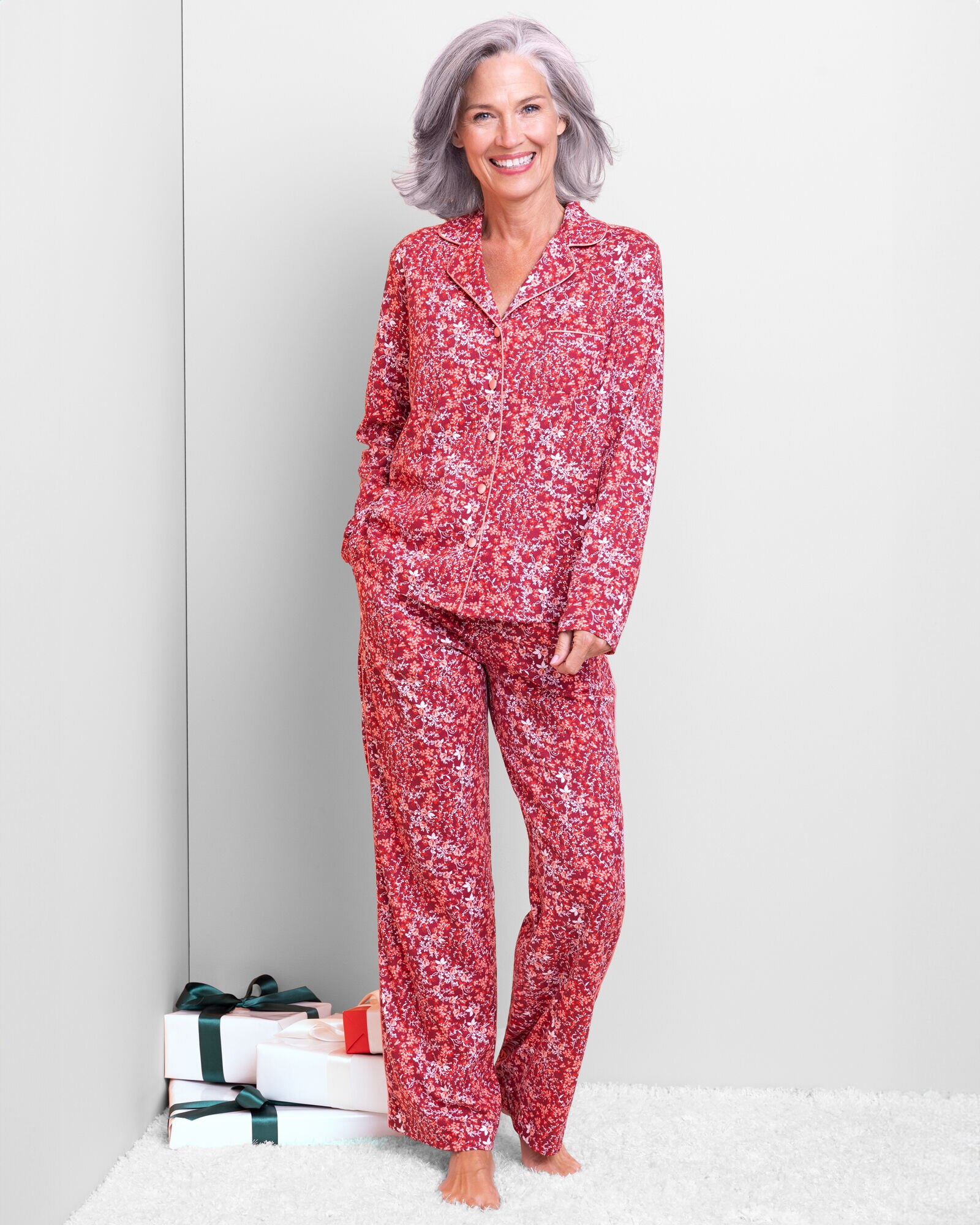 Karen Neuburger English Beauty Long Sleeve Girlfriend Pajamas Blair