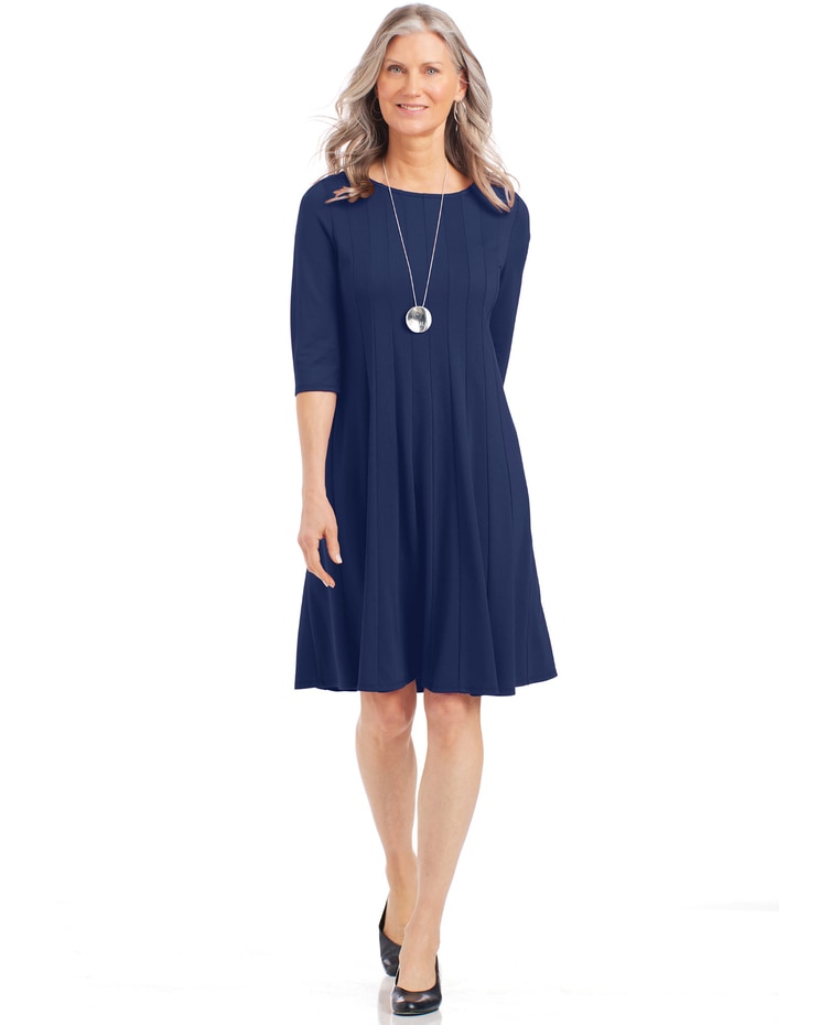 Three-Quarter Sleeve Knit Dress image number 1
