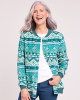 Scandia Fleece Print Snap Jacket thumbnail number 1
