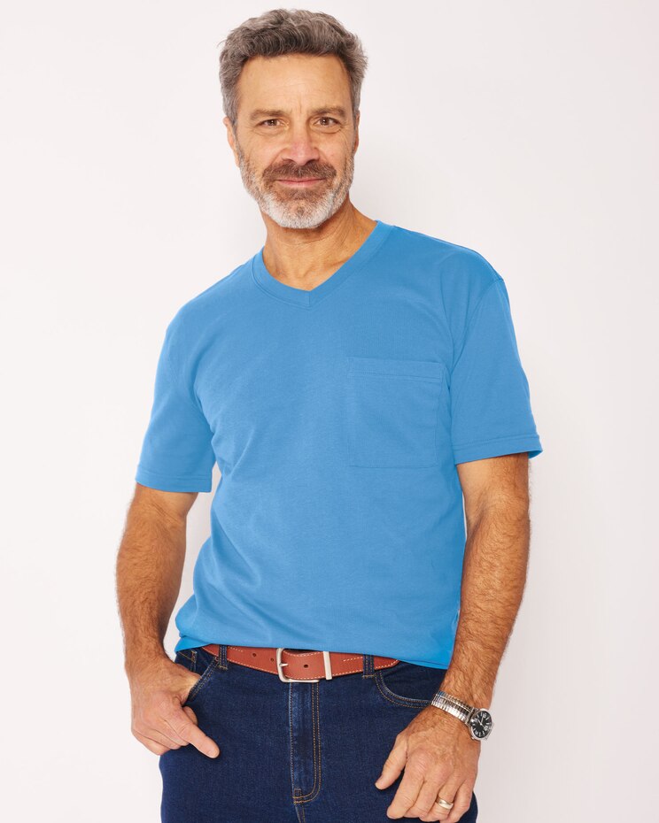 John Blair Everyday Jersey Knit Short-Sleeve Pocket V-Neck Tee image number 1