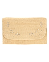Glamor - Women's Raffia Braid Envelope Clutch thumbnail number 1