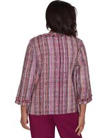 Alfred Dunner® Wine Country Fringe Textured Jacket thumbnail number 3