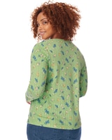 Long-Sleeve Pointelle Henley Top thumbnail number 3