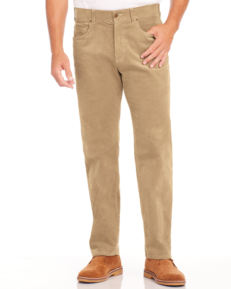 JohnBlairFlex Relaxed-Fit Hidden Elastic 5-Pocket Corduroy Pants image number 2