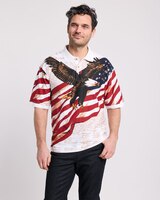 Men's Americana Flag Polo thumbnail number 1