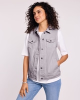 DenimEase™ Stretch Denim Vest thumbnail number 1