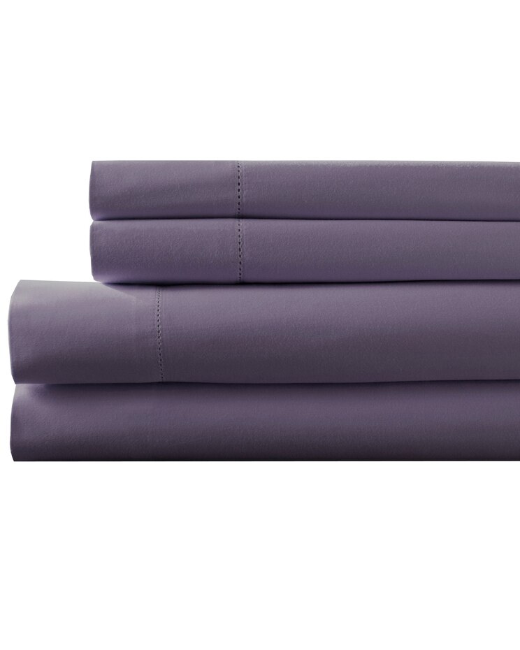 400 Thread Count Hemstitch Cotton 4PC Sheet Set image number 1