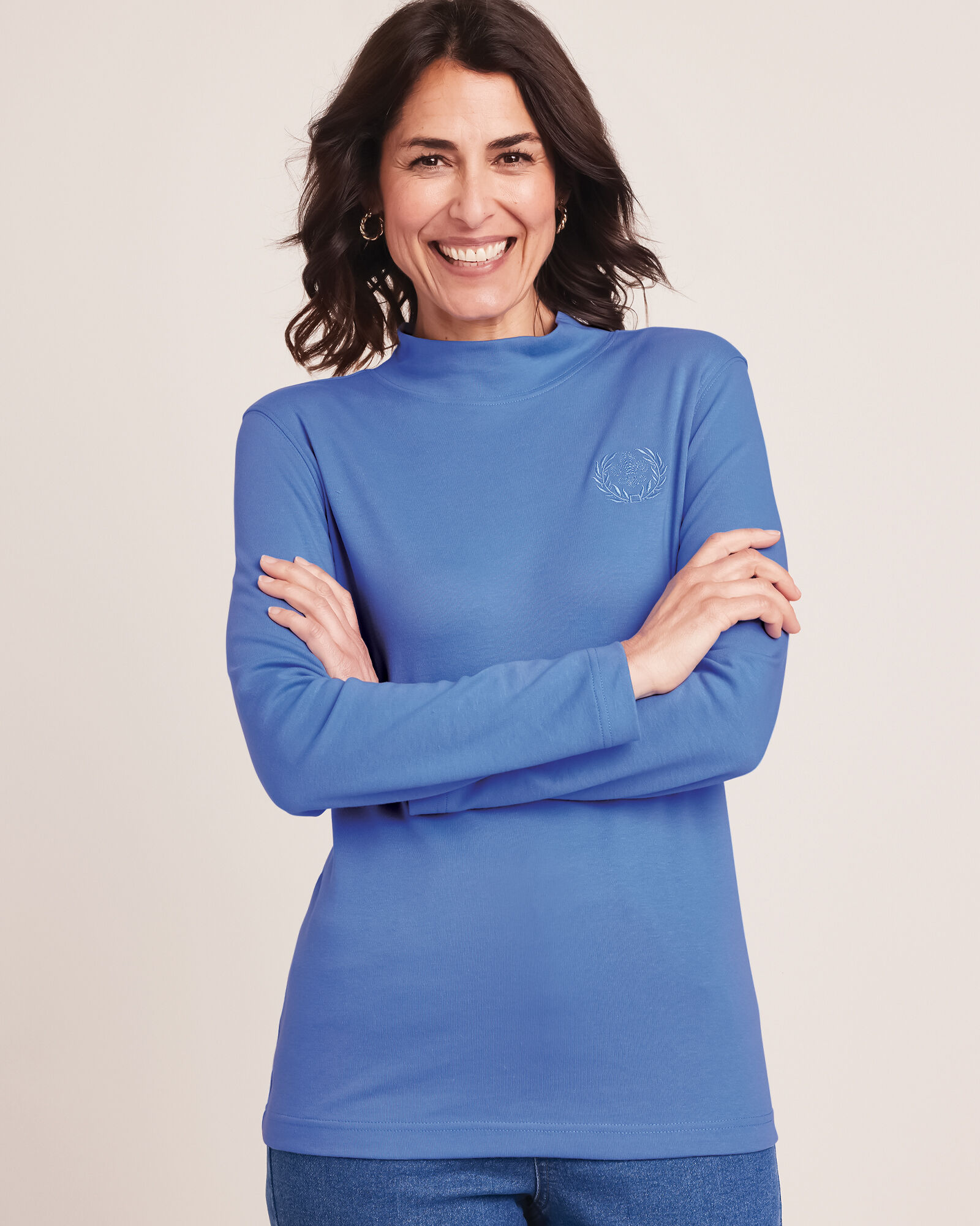 Essential Knit Long Sleeve Mock Top Blair