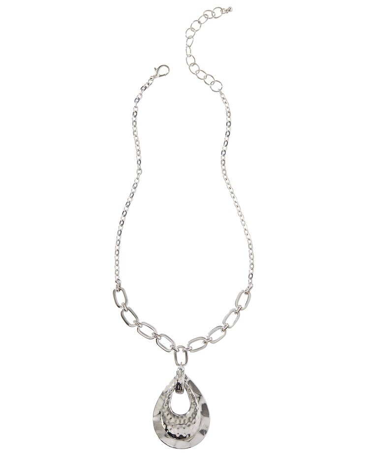 Hammered Hoops Necklace image number 1