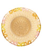 Positano - Wheat Straw Turned Up Brim Round Crown Hat thumbnail number 2