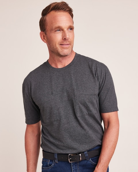 John Blair Everyday Jersey Knit Short-Sleeve Two-Pocket Tee