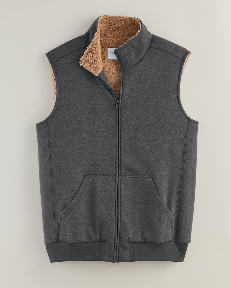 John Blair® Supreme Fleece Sherpa-Lined Vest image number 1