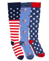 MUK LUKS® Unisex 3 PK Tall Nylon Blend Compression Socks thumbnail number 1