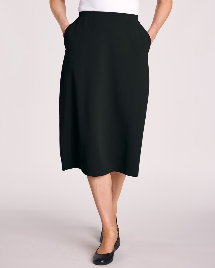 Care Free Stretch Knit Crepe Skirt image number 1