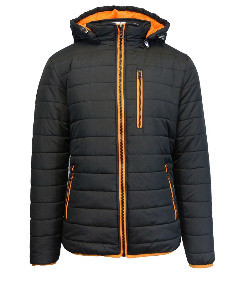 Spire by Galaxy Puffer Bubble Jacket With Contrast Trim image number 1