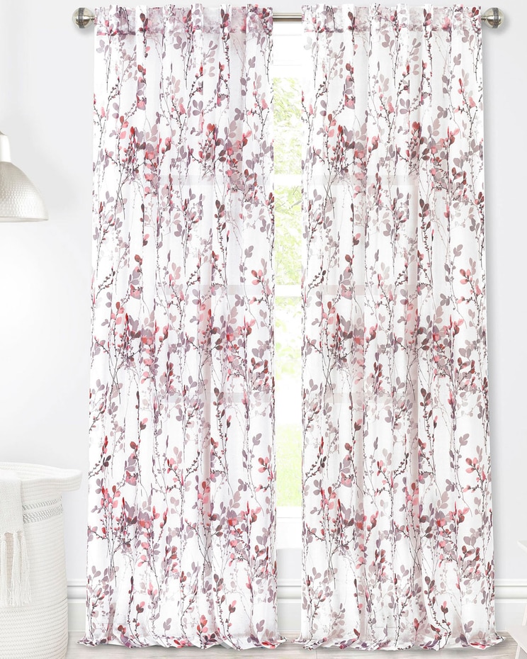 Misty Back Tab Window Curtain Panel image number 1