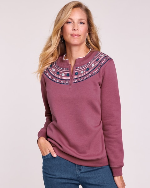 Printed Yoke Sweatshirt