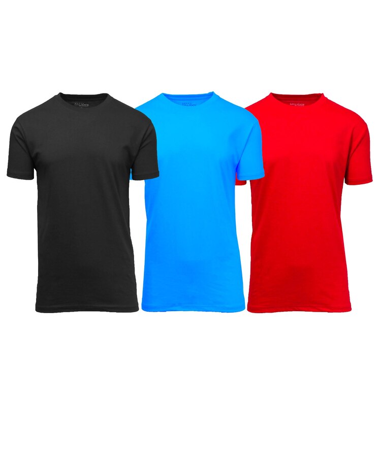Galaxy By Harvic Men's Crew Neck T-Shirt - 3 Pack image number 1