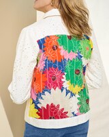Surprise Bouquet Eyelet Jean Jacket thumbnail number 2