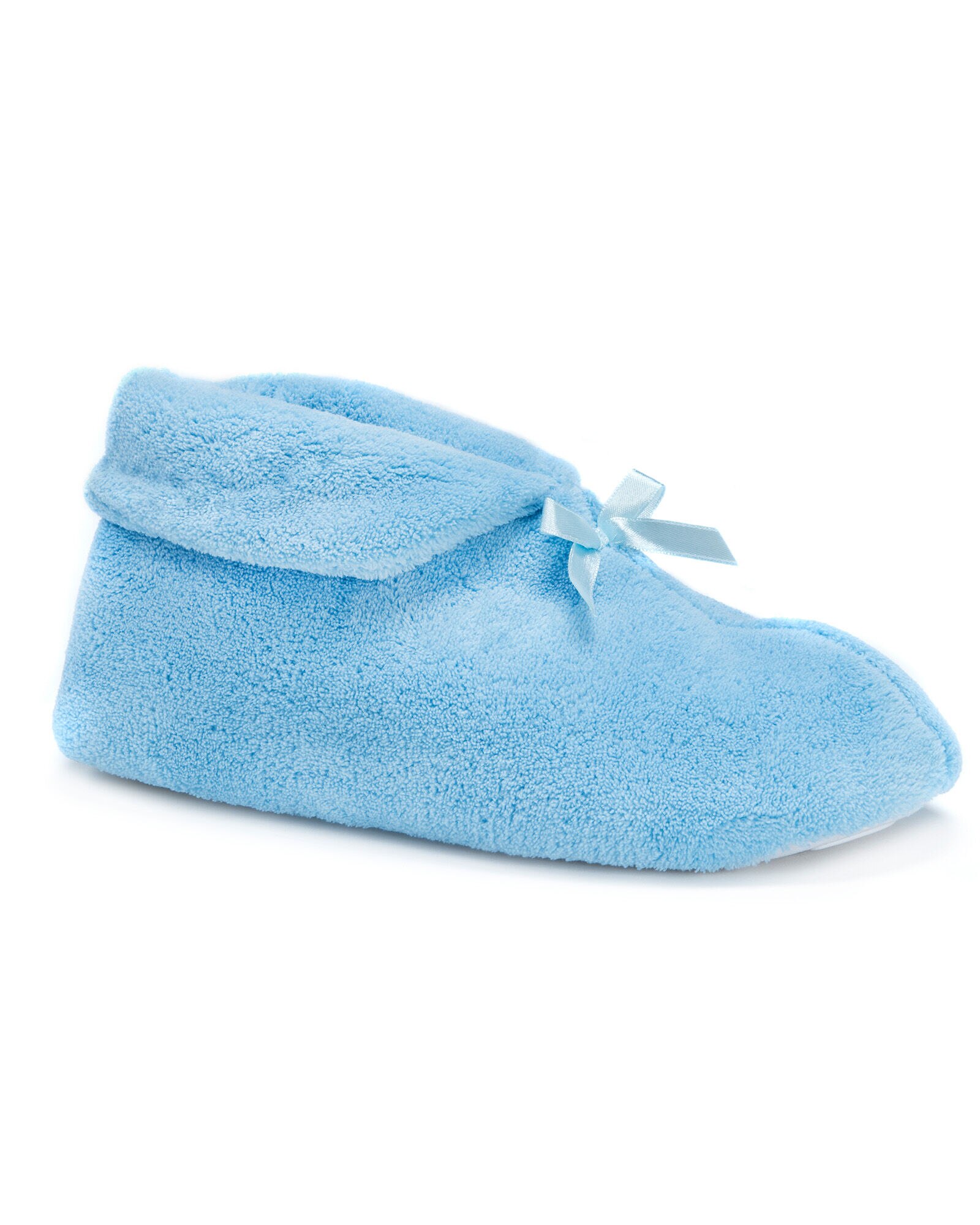 MUK LUKS Soft Ones Terry Cuff Bootie w Bow Slippers