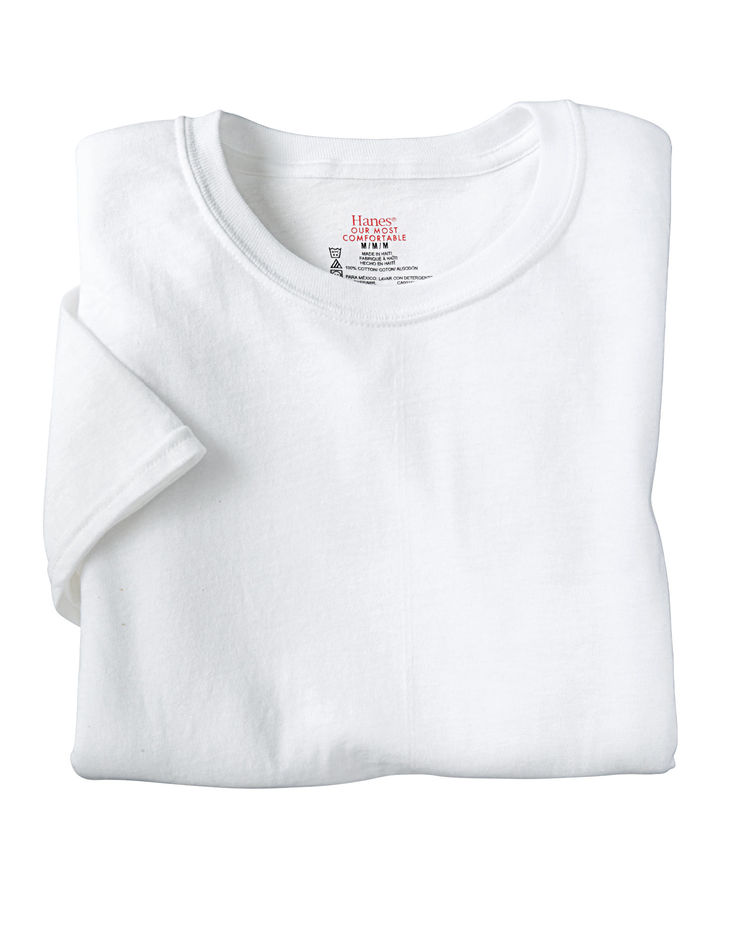Hanes® Crew Neck Tee Shirt 4-Pack image number 1
