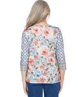 Alfred Dunner® Coming Up Roses Ombre Medallion Top thumbnail number 3