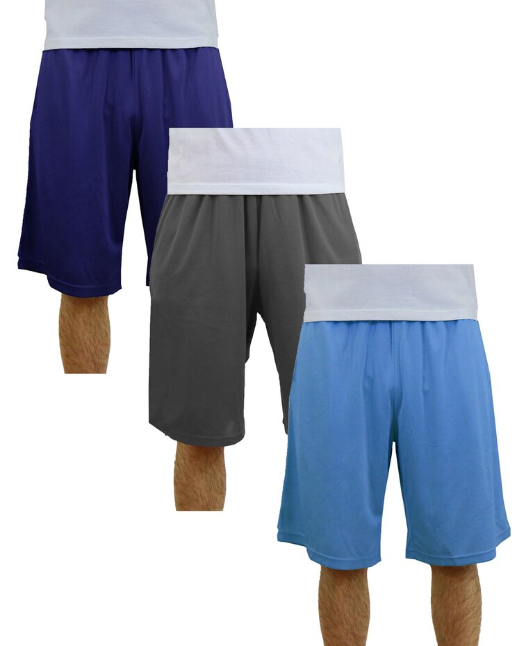 Men's Moisture Wicking Performance Basic Mesh Shorts-3 Pack image number 1