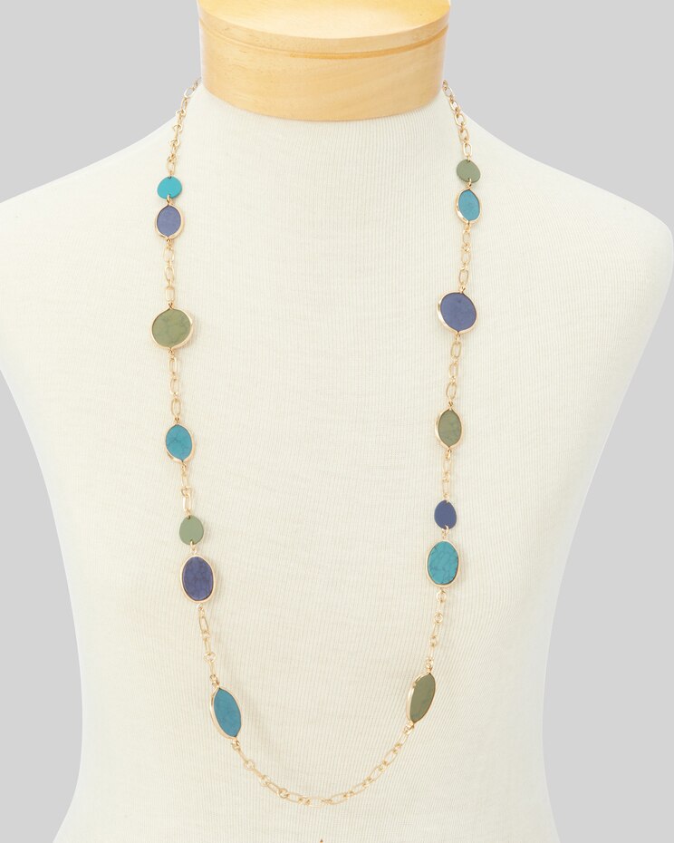 Long Mixed-Stone Necklace image number 1